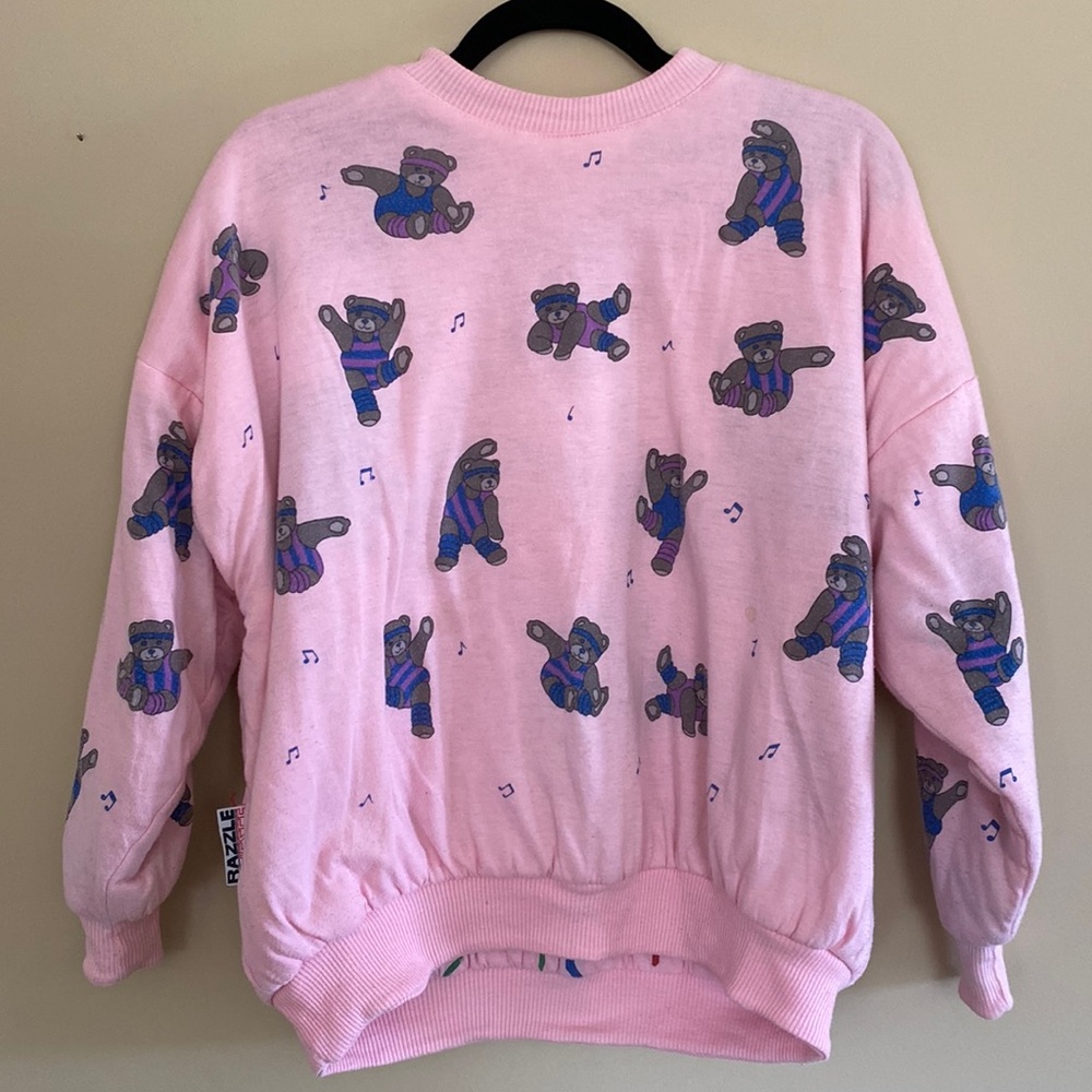 Vintage Reversible Bear Print Sweater
